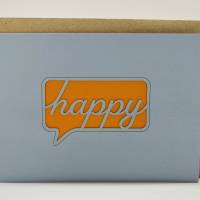 „happy“ Karte gelasert Bild 2