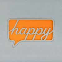 „happy“ Karte gelasert Bild 3