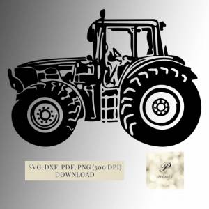 Plotterdatei Traktor SVG Datei für Cricut, Traktor Bauernhof Design  Digital Download für Bastel- und Plotterprojekte Bild 1