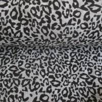 Alpenfleece Kuschel Sweat Leopardenmuster grau  (1m/14,-€) Bild 1