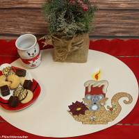 Doodle Stickdatei Weihnachtsmaus mit Wackelarmen und Wackelbeinen Bild 4