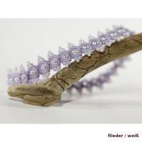 zackiges Armband Hidalgo aus Baumwolle mit kleinen Perlen und kleinen Glasperlchen Bild 1