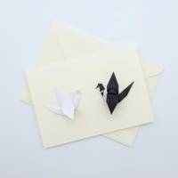 Origami Karte Brautpaar Kraniche zur Hochzeit Bild 2