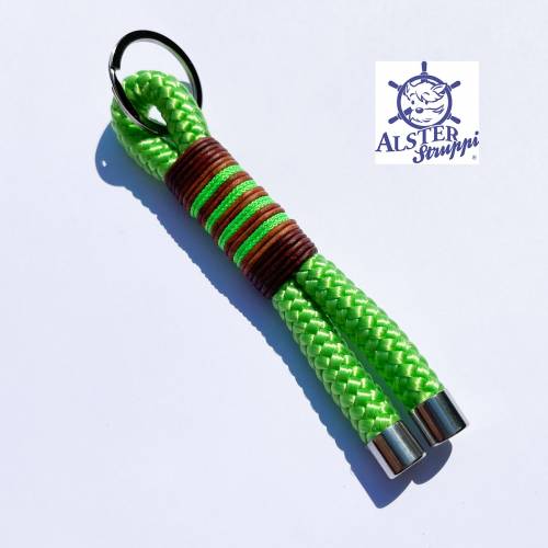 Schlüsselanhänger apfelgrün aus Tau