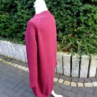 Kleid Strickkleid Etuikleid Raglankleid mit separatem Rollkragen in Bordeaux Größe 40 Bild 4