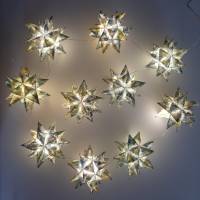 Origami Bastelset Bascetta 10 Sterne transparent mit Blättern 5,0 cm x 5,0 cm Bild 10