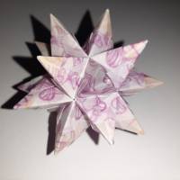 Origami Bastelset Bascetta 10 Sterne transparent mit Blättern 5,0 cm x 5,0 cm Bild 4