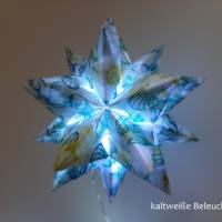 Origami Bastelset Bascetta 10 Sterne transparent mit Blättern 5,0 cm x 5,0 cm Bild 5