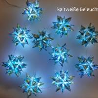 Origami Bastelset Bascetta 10 Sterne transparent mit Blättern 5,0 cm x 5,0 cm Bild 6