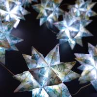 Origami Bastelset Bascetta 10 Sterne transparent mit Blättern 5,0 cm x 5,0 cm Bild 9