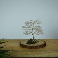 Mini Bonsai Baum aus Draht, Kunst Baum als Dekoration, handgefertigte Unikate als wahrhaftiger Blickfang, Spezialanferti Bild 2