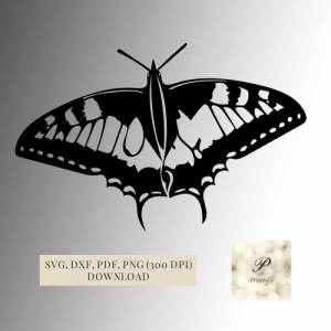 Plotterdatei Schmetterling SVG Datei für Cricut, Schwalbenschwanz Design  Digital Download Bild 1