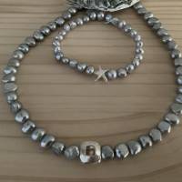 Traumhaft schöne handgefertigte echte Süßwasser Perlenkette,Perlencollier,Halskette mit Perlen,extravagante Perlenkette Bild 2