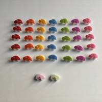 Auto-Knöpfe 18 mm, 5 Stück Packung, verschiedene Farben, Puppenknöpfe mit Öse, Kunststoffknöpfe Bild 1