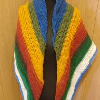 Dreiecktuch, Halstuch, Häkeltuch "Tichua", gehäkelt, wunderschöner Farbverlauf Bild 2