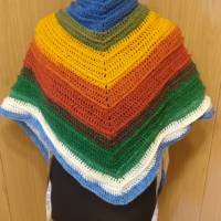 Dreiecktuch, Halstuch, Häkeltuch "Tichua", gehäkelt, wunderschöner Farbverlauf Bild 3