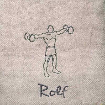Besticktes personalisiertes Handtuch Duschtuch Gästetuch Hanteltraining Stickerei mit Namen Geburtstagsgeschenke