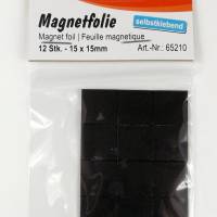 selbstklebende Magnetfolie 15 x 15 mm 12 Stück zum Auhängen von Fotos Karten usw Kühlschrankmagnete Bild 1