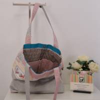Shopper Tasche | Kollektion Santoro | Rose-weiss-grau Bild 3