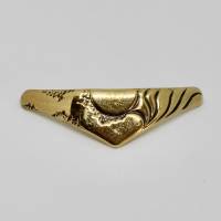 Vintage Knopfbrosche Knopfhaube  Kragenschmuck Kragenspitze Gold Farbe mit Clip für Bluse oder Herrenhemd Westernschmuck Bild 1
