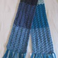 Schal blau mit Farbverlauf Bild 5