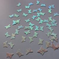 Stanzteile Schmetterlinge 50 Stück aus Hologrammkarton perlmutt schimmernd, Dekostreu, Kartenbasteln, Scrapbooking Bild 1