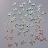 Stanzteile Schmetterlinge 50 Stück aus Hologrammkarton perlmutt schimmernd, Dekostreu, Kartenbasteln, Scrapbooking Bild 4
