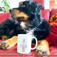 Hunde-Tasse mit Spruch FRIENDS FOR LIFE - Kaffeetasse Bürotasse - tolle Geschenkidee für Hundeliebhaber Bild 2