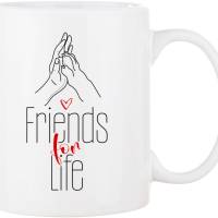 Hunde-Tasse mit Spruch FRIENDS FOR LIFE - Kaffeetasse Bürotasse - tolle Geschenkidee für Hundeliebhaber Bild 3