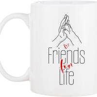 Hunde-Tasse mit Spruch FRIENDS FOR LIFE - Kaffeetasse Bürotasse - tolle Geschenkidee für Hundeliebhaber Bild 4