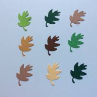 Stanzteile Blätter 6 cm x 4 cm, 25 Stück in verschiedenen Farben zum Kartenbasteln, Scrapbooking, Basteln, Tischdeko Bild 1