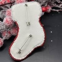 Brosche Schmuck aus Glasperlen Handarbeit Handmade Weihnachtsgeschenk Perlen Geschenk Bild 7