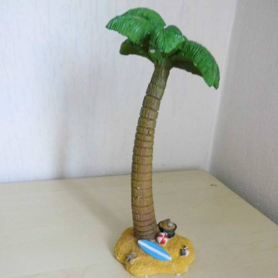 Palme am Strand mit Surfbrett und Spieleimer-  zum basteln oder dekorieren Höhe 23 cm