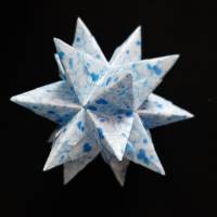 Origami Bastelset Bascetta Farbwahl 10 Sterne transparent mit Herzen 5,0 cm x 5,0 cm Bild 4