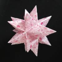 Origami Bastelset Bascetta Farbwahl 10 Sterne transparent mit Herzen 5,0 cm x 5,0 cm Bild 5