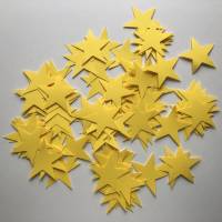 Stanzteile Sterne 5 cm, gelb, 30 Stück, zum Kartenbasteln, Scrapbooking, Basteln, Tischdeko Bild 2
