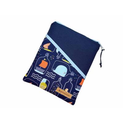 eReader Tasche Flaschenpost dunkelblau hellblau eBook Reader Tablet Hülle Maßanfertigung, z.B. für Kindle 11