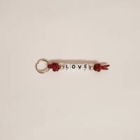 Schlüsselanhänger, Sofortkauf, "Love" + Perlen, Minianhänger Bild 1