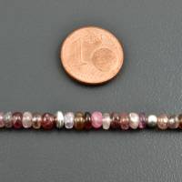 Zierliche Halskette aus multicolor Spinell und 925er Silber - bunt, rosa, rot, grün, zart, kleine Kette, Edelsteinkette Bild 6