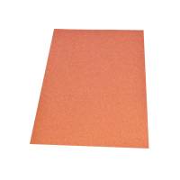 Moosgummiplatte Glitter orange 200 x 300 x 2 mm Bild 1