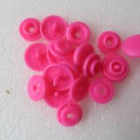 25 Druckknöpfe in Neonpink pink nähfrei snaps 12,4 mm T5  B47 Bild 2