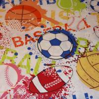 11,60 EUR/m Baumwollstoff Bälle Sport Fußball bunt Webware 100% Baumwolle Bild 1