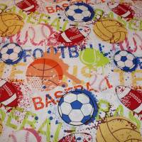 11,60 EUR/m Baumwollstoff Bälle Sport Fußball bunt Webware 100% Baumwolle Bild 2