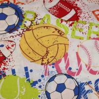 11,60 EUR/m Baumwollstoff Bälle Sport Fußball bunt Webware 100% Baumwolle Bild 5