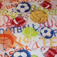 11,60 EUR/m Baumwollstoff Bälle Sport Fußball bunt Webware 100% Baumwolle Bild 6