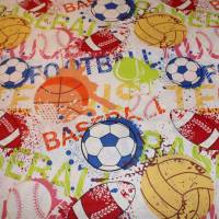 11,60 EUR/m Baumwollstoff Bälle Sport Fußball bunt Webware 100% Baumwolle Bild 7