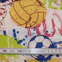 11,60 EUR/m Baumwollstoff Bälle Sport Fußball bunt Webware 100% Baumwolle Bild 9