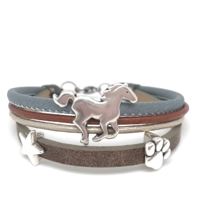 Armband mit Pferd und Pfote