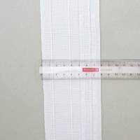 Gardinen-Faltenband, Bleistiftband, 84mm breit, Zugabe 300 %, weiß, Meterware, 1 Meter Bild 4
