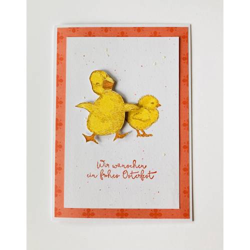 Grußkarten zu Ostern in Pastellfarbe Osterglocke Handarbeit Stampin’Up Unikate